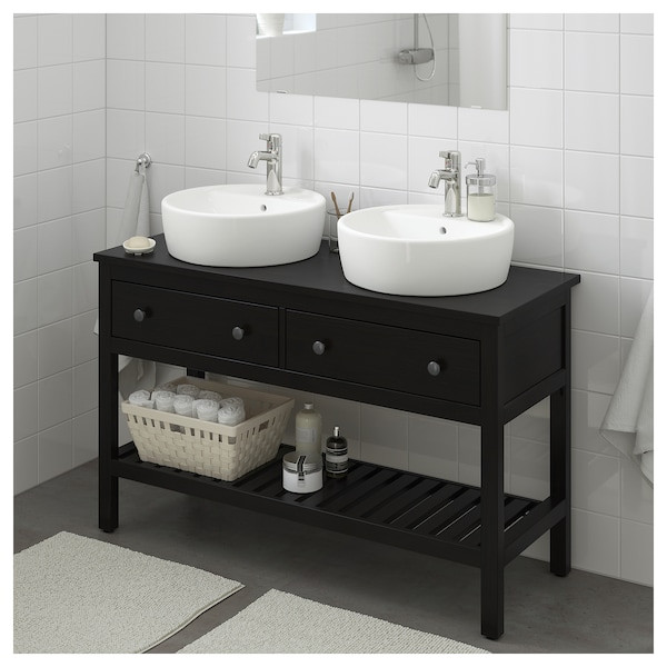 Ikea Bathroom Vanity
 HEMNES Bathroom vanity 2 drawers black brown stain IKEA