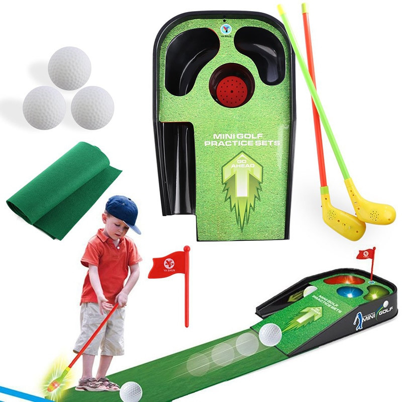 Indoor Golf For Kids
 Indoor Mini Golf Set Practice Equipment Putting Green Mat