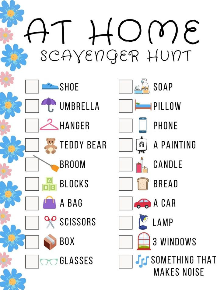 Indoor Scavenger Hunt For Kids
 Cheer Up a Day Stuck at Home with this Fun Indoor