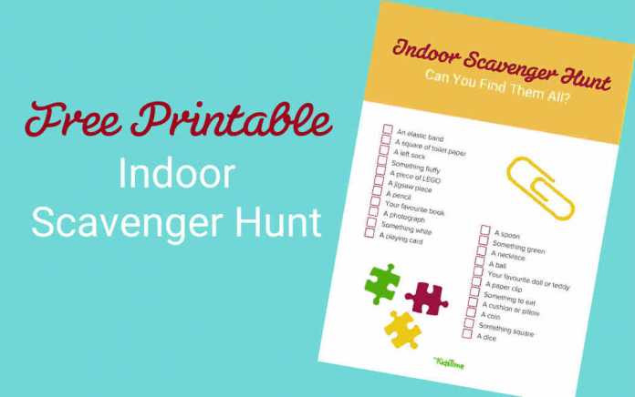 Indoor Scavenger Hunt For Kids
 Download Your FREE Indoor Scavenger Hunt For Kids