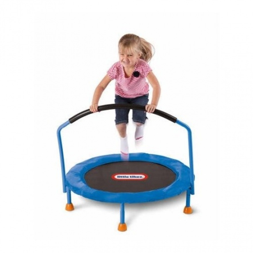 Indoor Trampoline For Kids
 Mini Trampoline With Handle For Kids Toddlers Jump Start