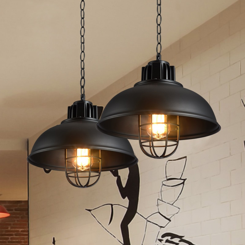 Industrial Kitchen Lighting Fixtures
 Retro Pendant Lights Industrial cage kerosene lamp