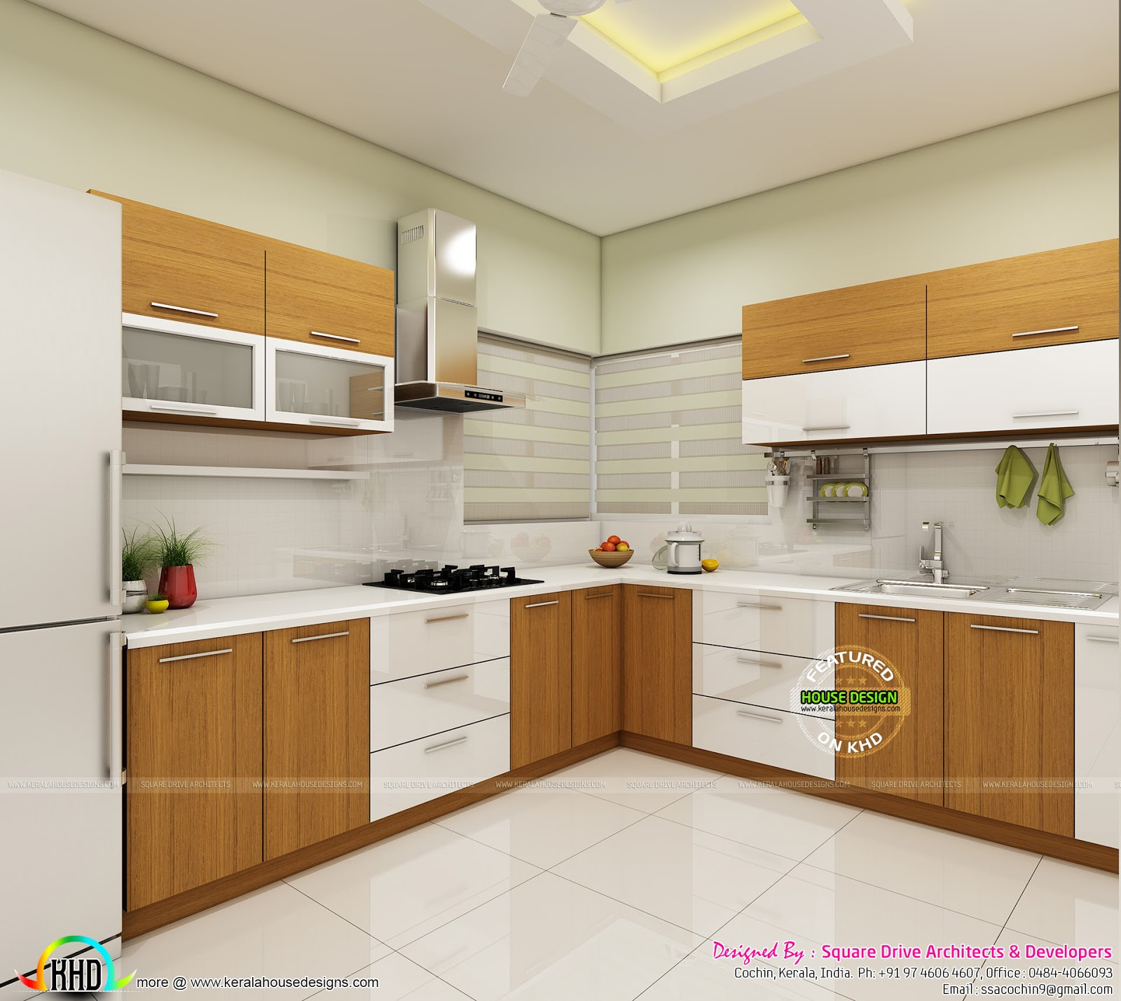 Interior Design Ideas For Kitchen
 Modern home interiors of bedroom dining kitchen Kerala