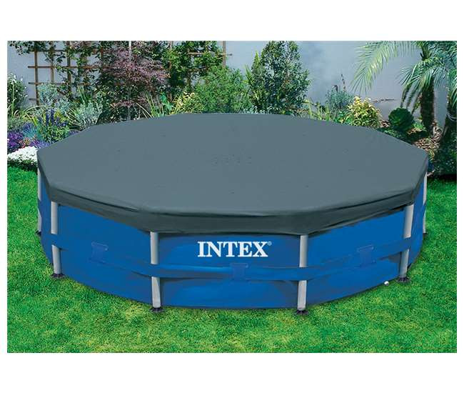 Intex Pool Accessories Above Ground
 Intex 15 Round Frame Ground Pool Debris Cover with