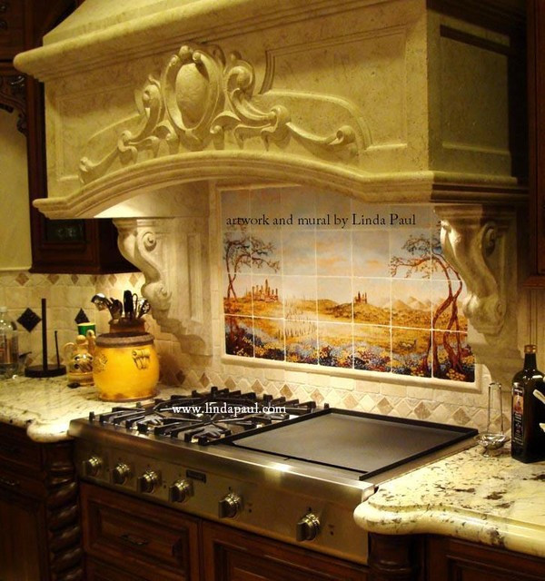 Italian Kitchen Backsplash
 Italian Kitchens Tuscan Kitchen Tile Mural Backsplash by