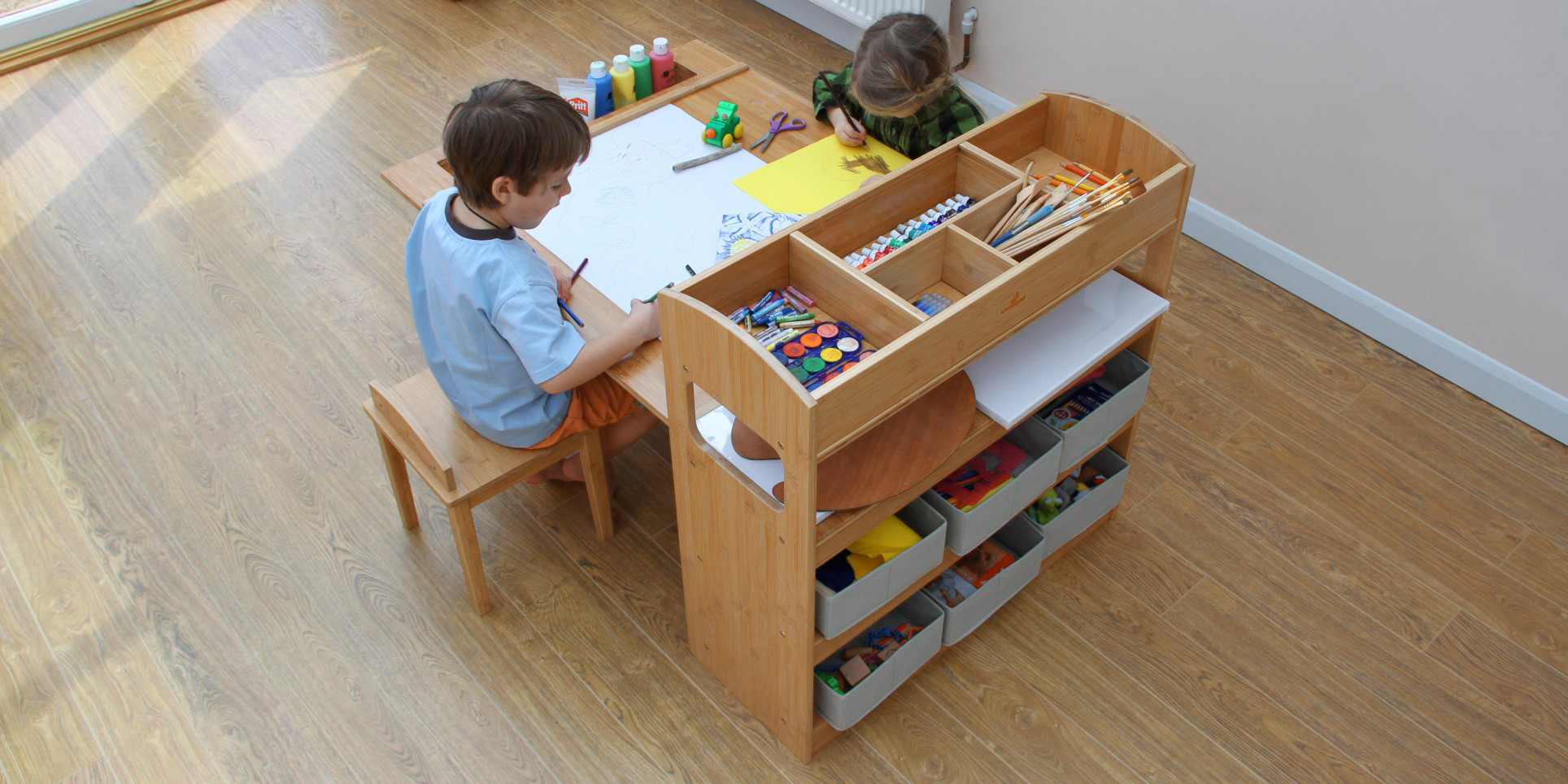 Kids Art Desk With Storage
 Children s Arts and Crafts Table and Chairs