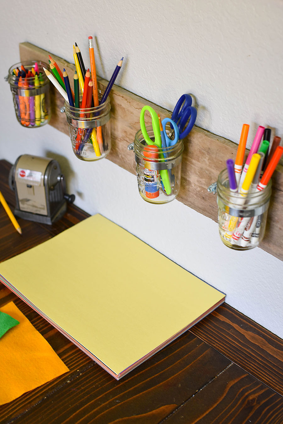Kids Art Storage
 DIY Mason Jar Art Supply Organizer for Kids Our
