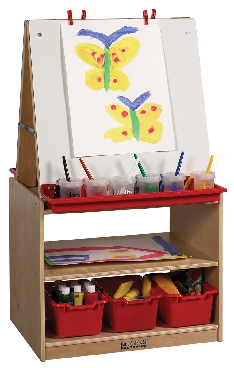 Kids Art Storage
 Double Sided Children’s Art Easel with Storage