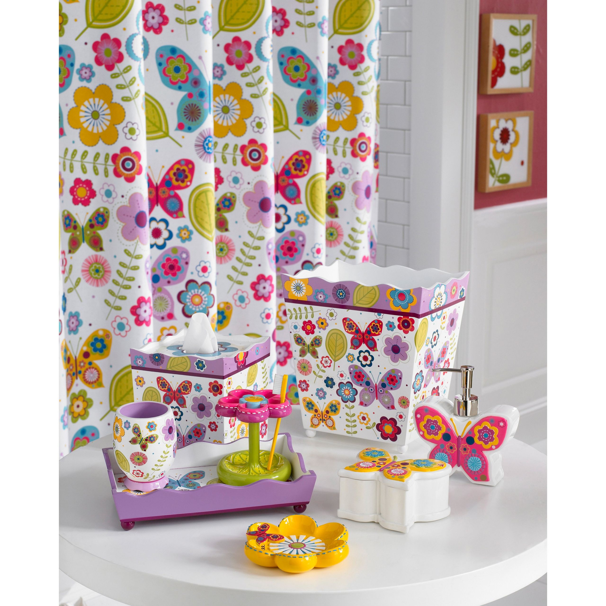 Kids Bathroom Accessories Sets
 Kassatex Bambini Butterflies Bath Accessories Collection