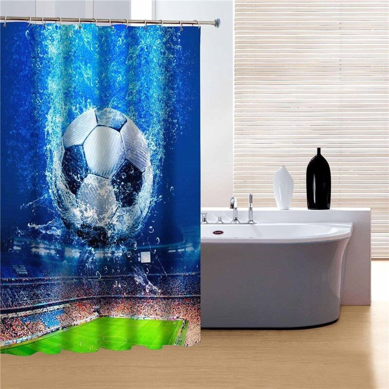 Kids Bathroom Curtains
 Soccer Sports Shower Curtain Bathroom Decor Kids Boys