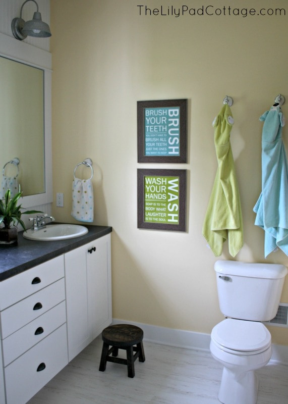 Kids Bathroom Pictures
 Kids Bathroom Reveal and Fun Giveaway The Lilypad Cottage
