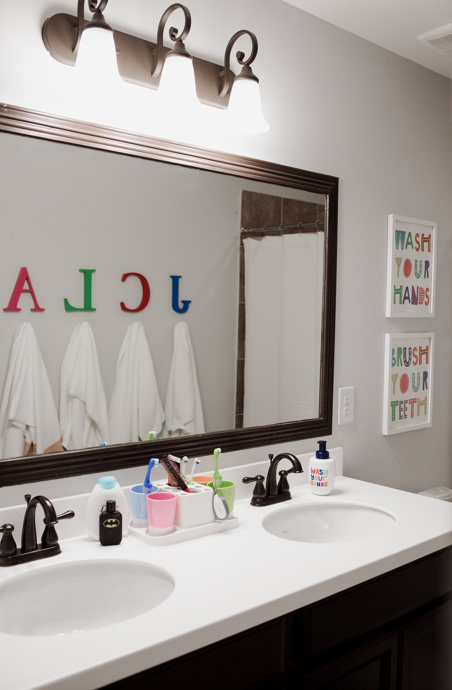 Kids Bathroom Sets
 Our Kids d Bathroom Decor Makeover Uptown with Elly