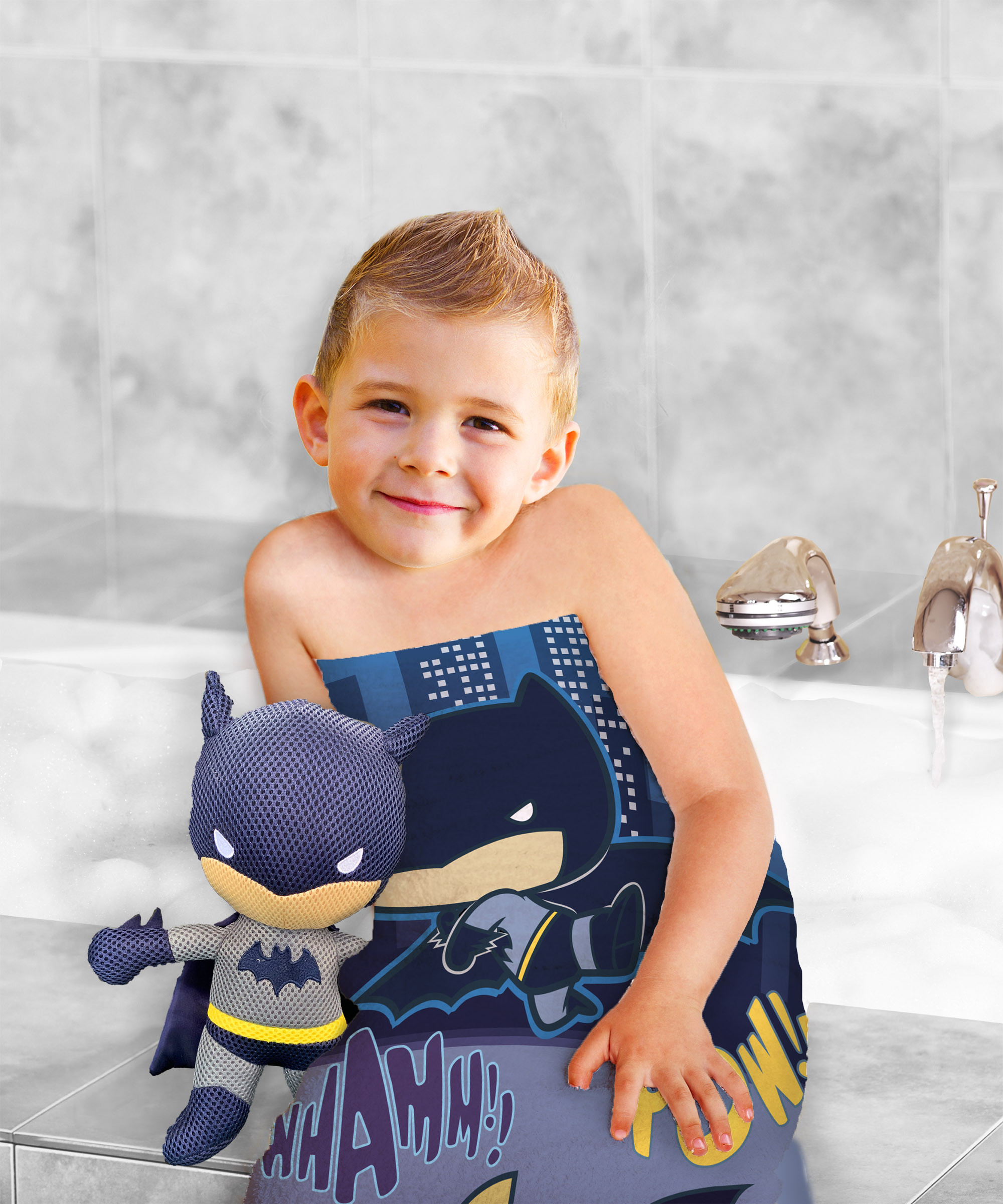 Kids Bathroom Sets Walmart
 DC ics Batman 2 Piece Bath Towel and Character Scrubby