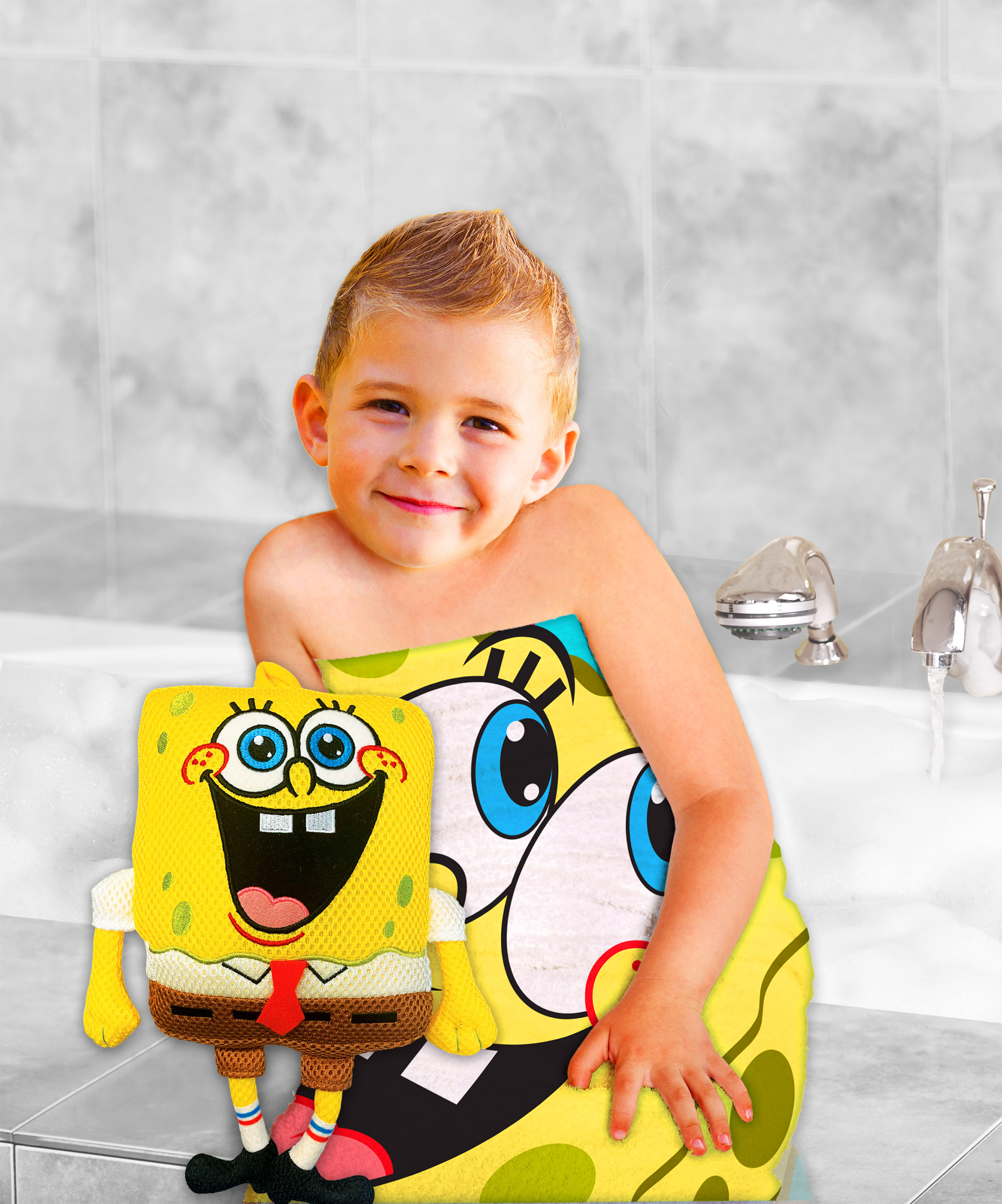 Kids Bathroom Sets Walmart
 SpongeBob SquarePants 2 Piece Bath Towel and Character