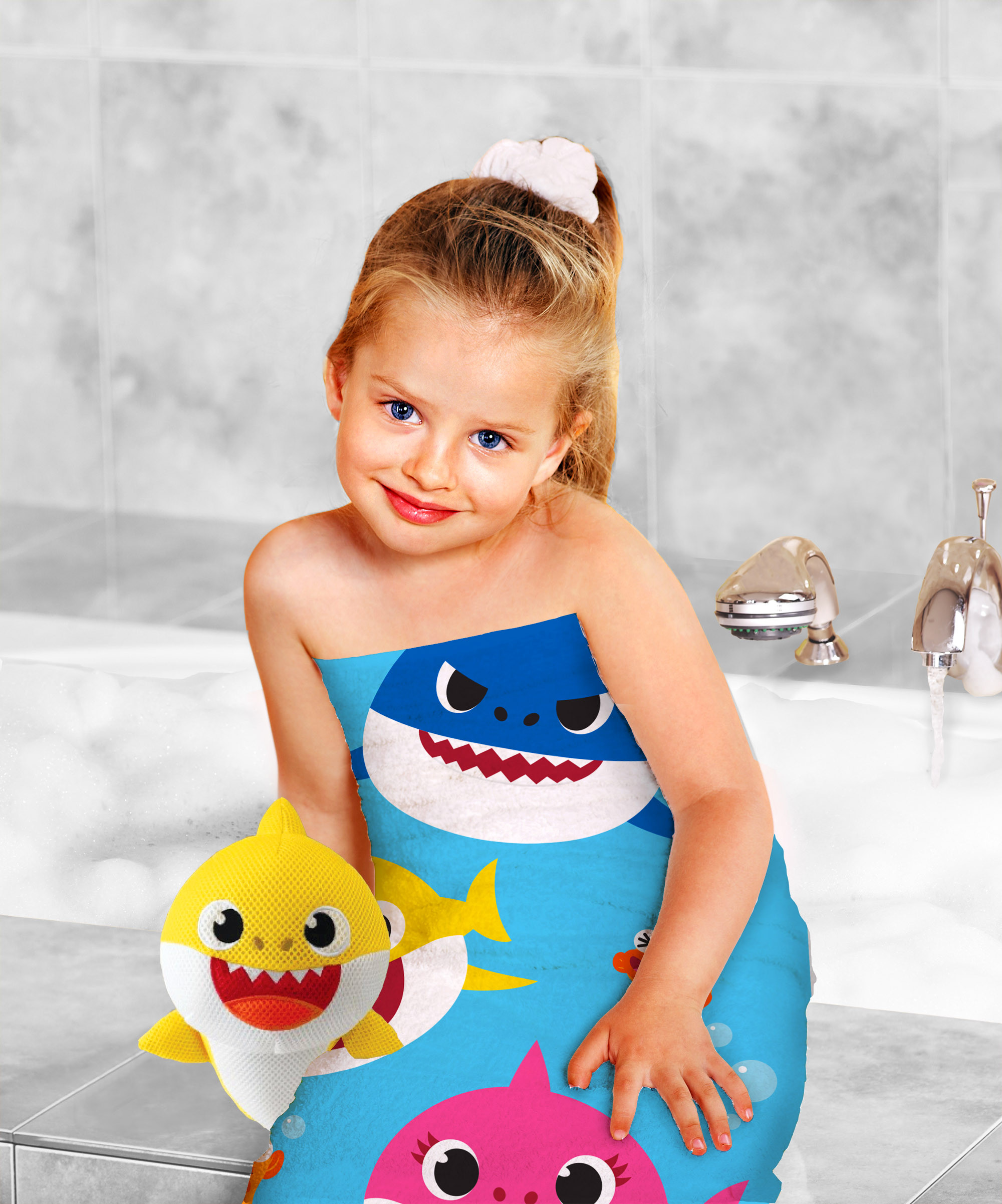 Kids Bathroom Sets Walmart
 Baby Shark 2 Piece Bath Towel and Character Scrubby Set