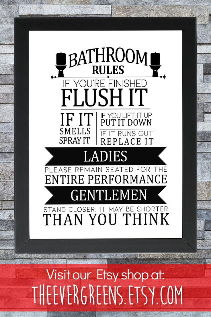 Kids Bathroom Sign
 Toilet Bathroom Sign Toilet Door Sign Toilet Rules Sign