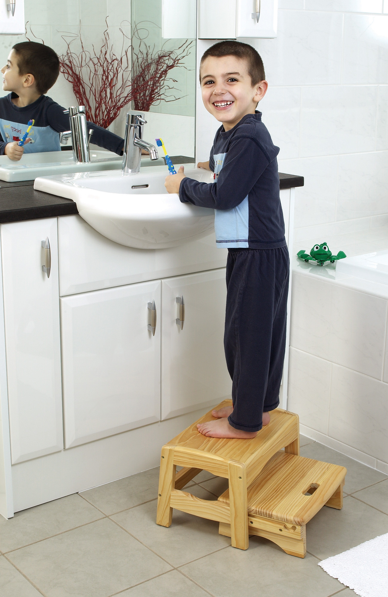 Kids Bathroom Step Stool
 Safety 1st WOODEN STEP STOOL Baby Child Bathroom Potty
