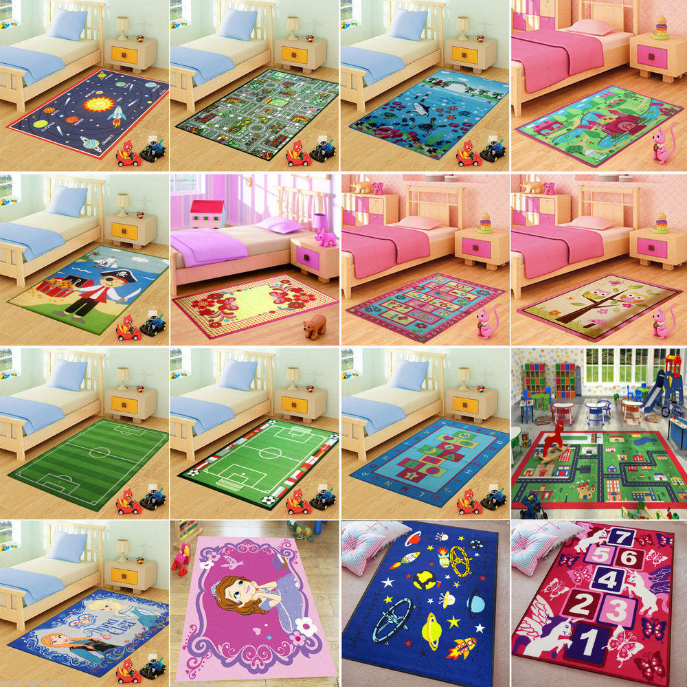 Kids Bedroom Carpet
 Childrens Girls Boys Bedroom Playroom Floor Mat