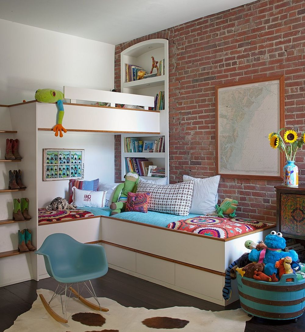 Kids Bedroom Loft Luxury 25 Vivacious Kids’ Rooms with Brick Walls Full Of Personality