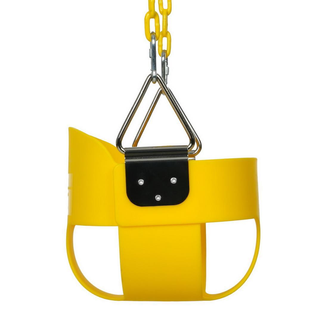 Kids Bucket Swing
 Kids Full Bucket Swing Yellow with 58" Chain Toddler