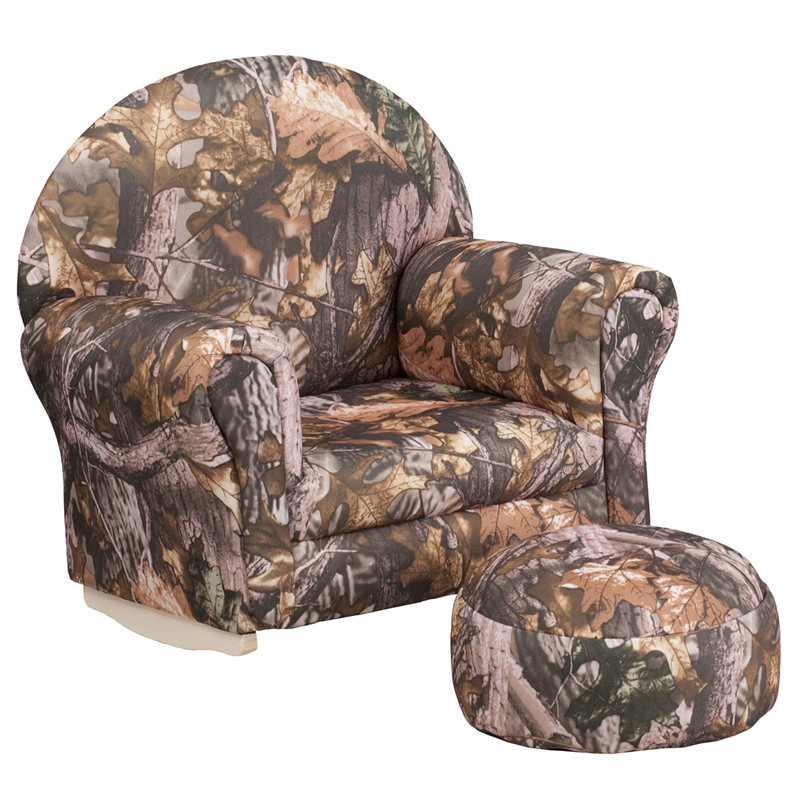 Kids Chair With Ottoman
 Kids Camouflage Rocking Chair with Ottoman