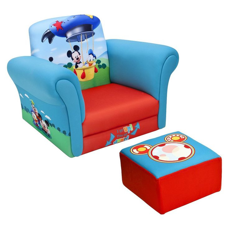 Kids Chair With Ottoman
 Delta Children Upholstered Chair with Ottoman Disney