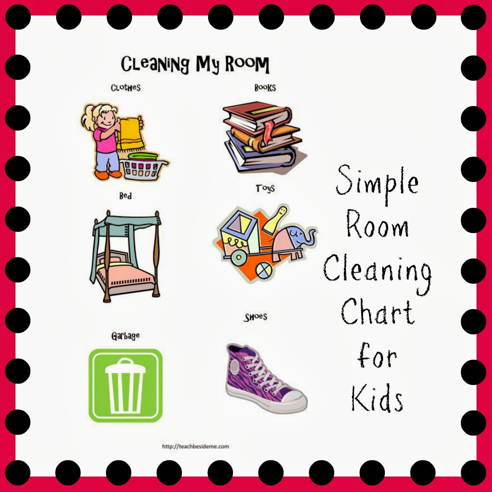 Kids Clean Room Clipart Elegant Room Cleaning Chart for toddlers and Preschoolers Teach