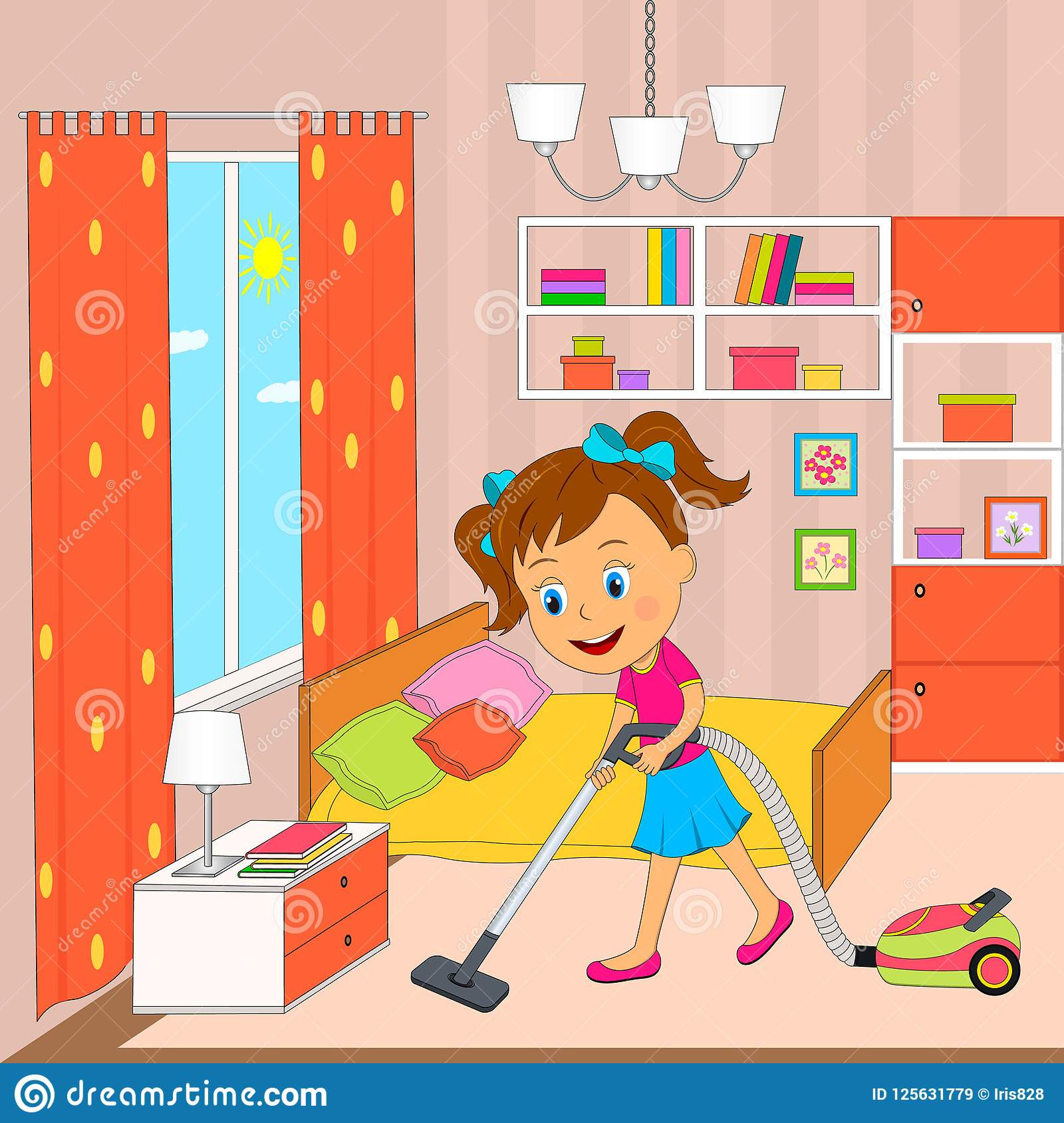 Kids Clean Room Clipart
 Cleaning Bedroom Stock Illustrations – 281 Cleaning