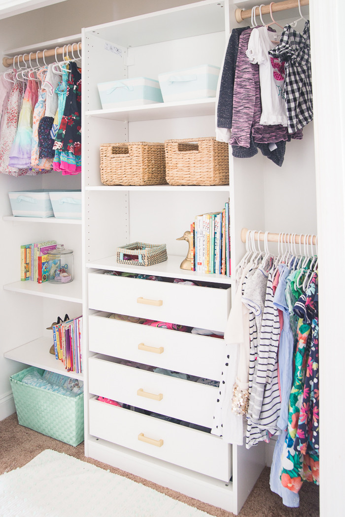 Kids Closet Storage
 Kids Closet Makeover with IKEA Closet Organizer DIY