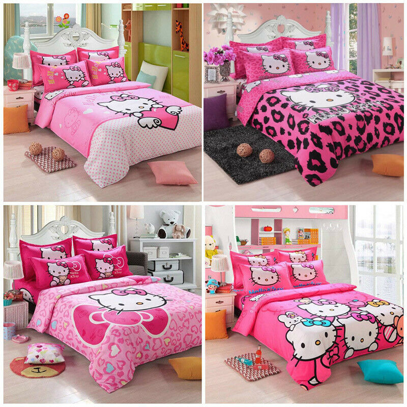 Kids Full Bedroom Sets
 New Hello Kitty Bedding Sets 4pc kids duvet cover bed
