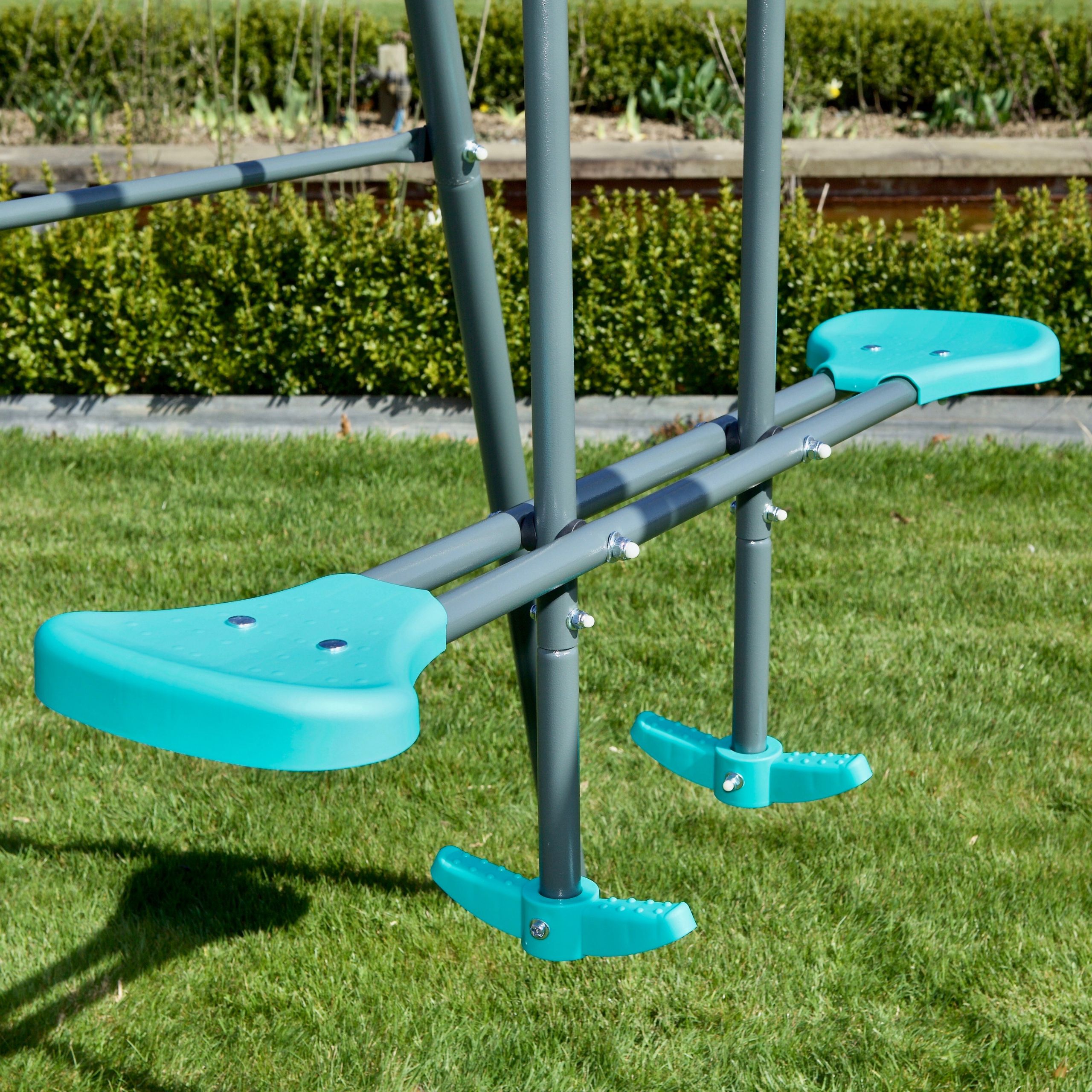Kids Glider Swing
 Rebo Children’s Metal Garden Swing Set – Single Swing