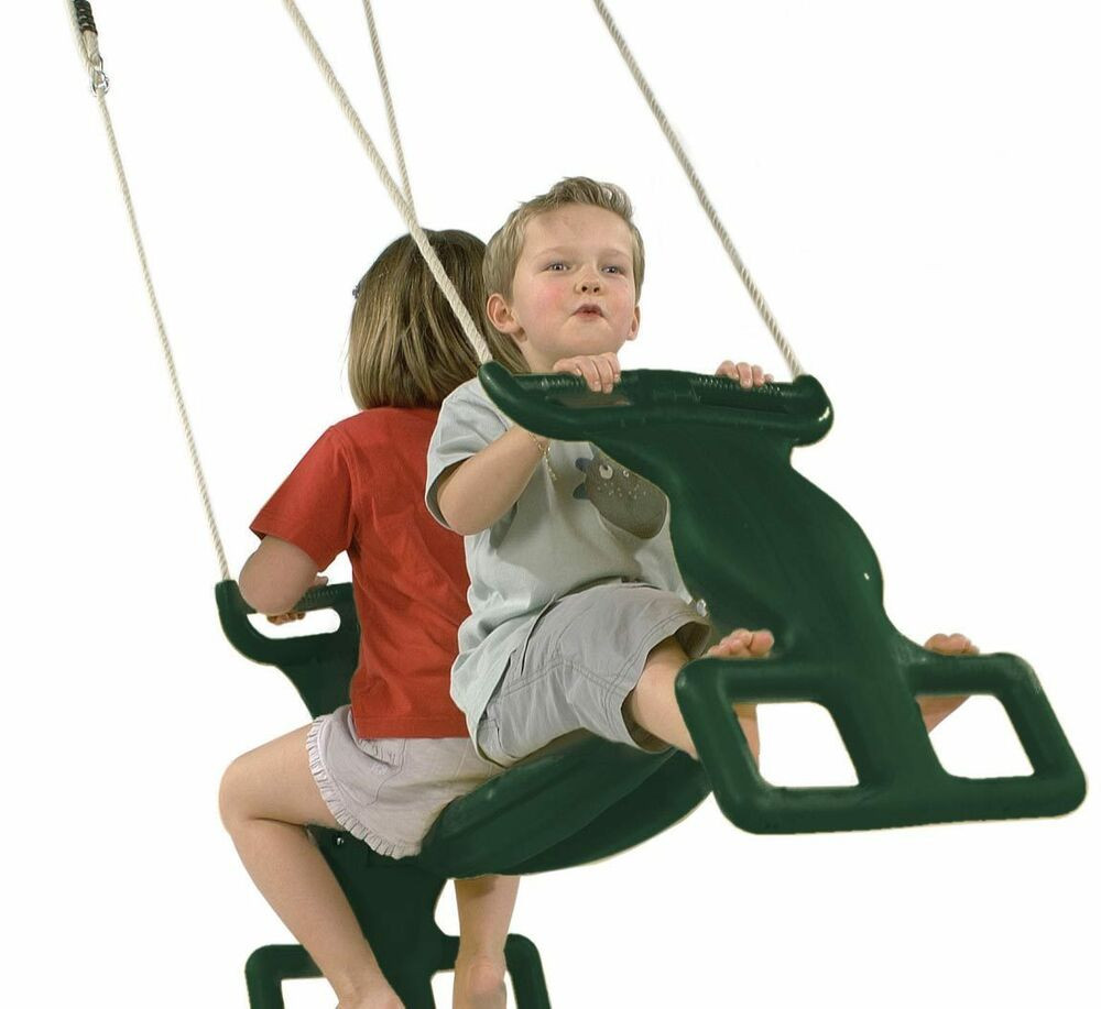 Kids Glider Swing
 Childrens Double Garden Swing Rocket Rider Glider Duo Seat