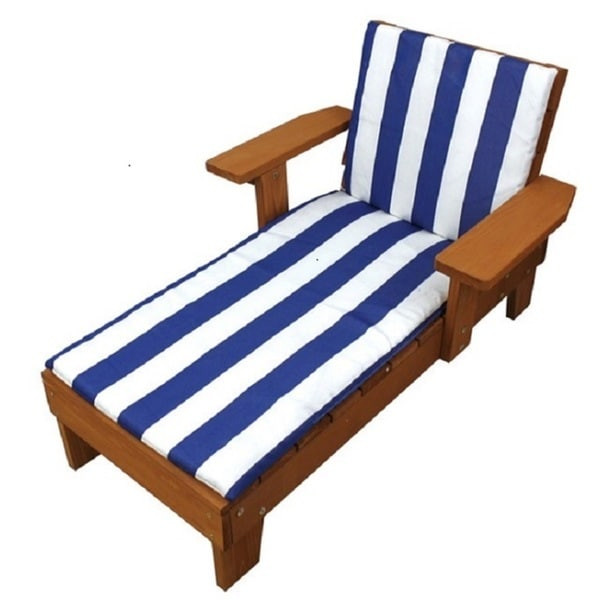Kids Lounge Chair
 Shop Homeware Kid s Wood Blue and White Cushion Outdoor