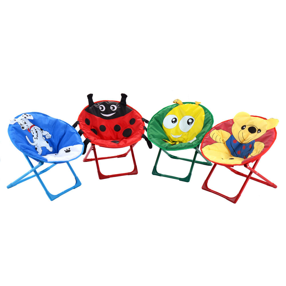 Kids Moon Chair
 4 Pcs Kids Saucer Chair Moon Chair Folding Round Seat With