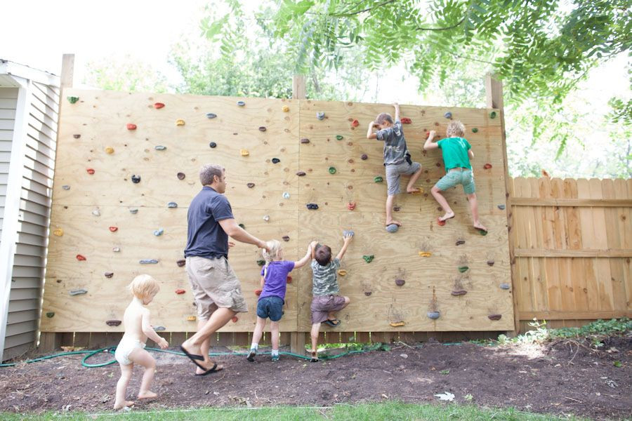Kids Outdoor Fence
 backyard rock climbing wall for kids
