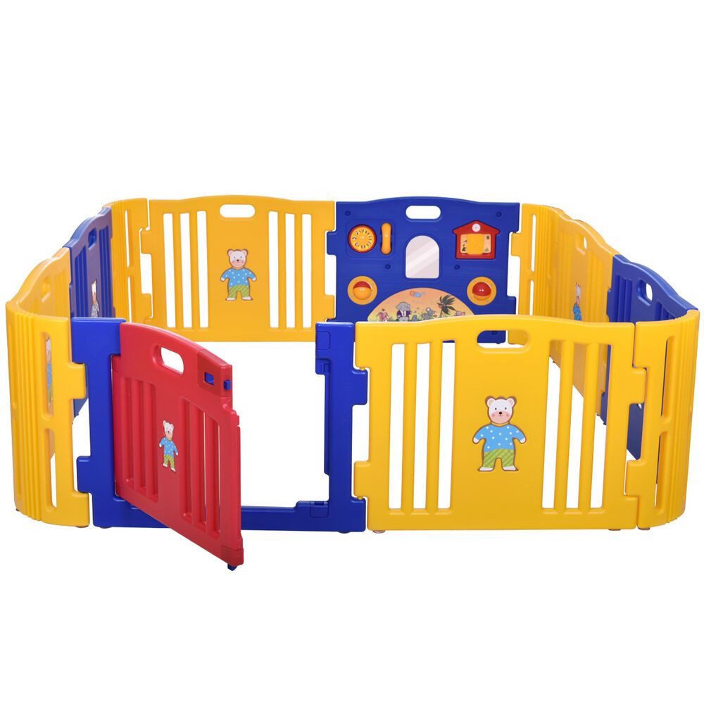 Kids Outdoor Fence
 Baby Playpen Kids 12 Panel Safety Play Center Yard Home