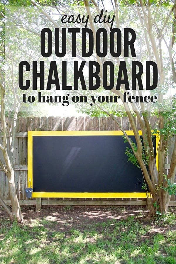 Kids Outdoor Fence
 DIY Backyard Chalkboard
