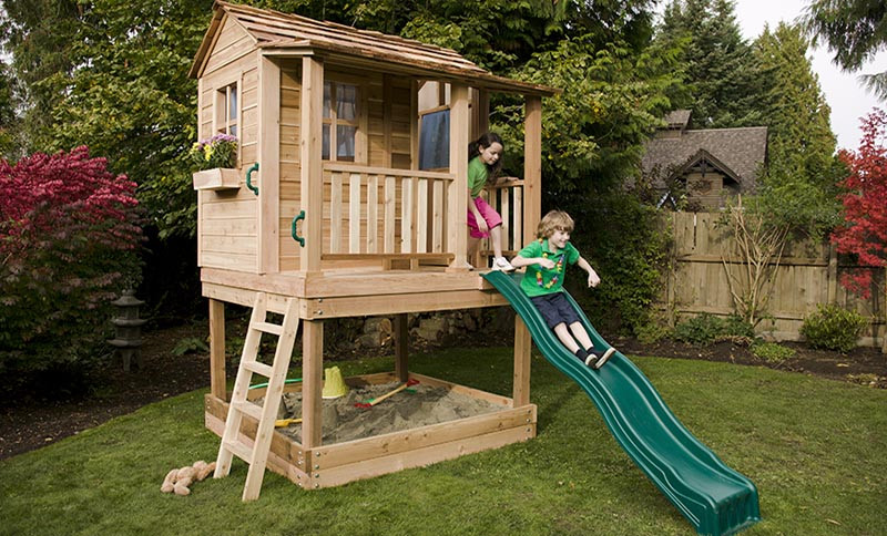 Kids Outdoor Fort
 How To Turn Your Kids Outdoor Playhouse Into a Fort