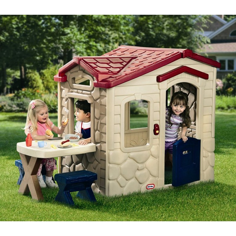 Kids Outdoor Plastic Playhouse
 Little Tikes Picnic on the Patio Plastic Playhouse