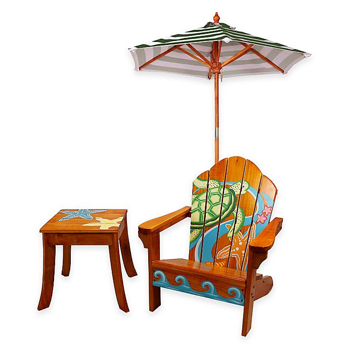 Kids Outdoor Table And Chair
 Teamson Kids Outdoor Table and Chair Set with Umbrella in