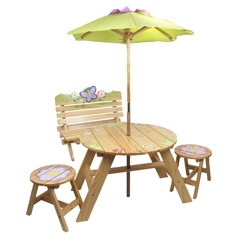 Kids Outdoor Table And Chair
 Fantasy Fields Magic Garden Outdoor Table and 2 Chairs Set