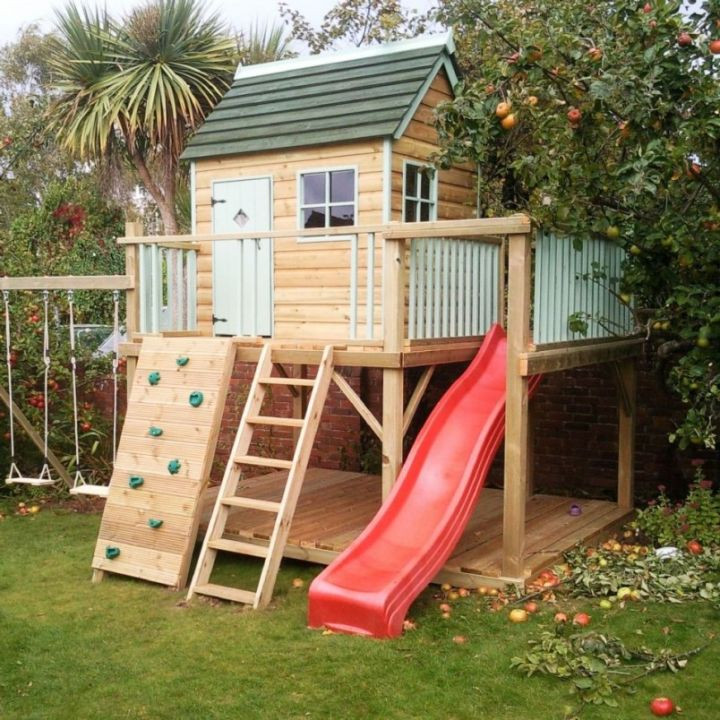 Kids Playhouse With Swing
 20 Jolly Good Ideas of Luxurious Outdoor Playhouse