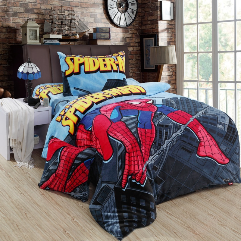 Kids Queen Bedroom Set
 Spiderman bedding sets queen size double twin bed sheet