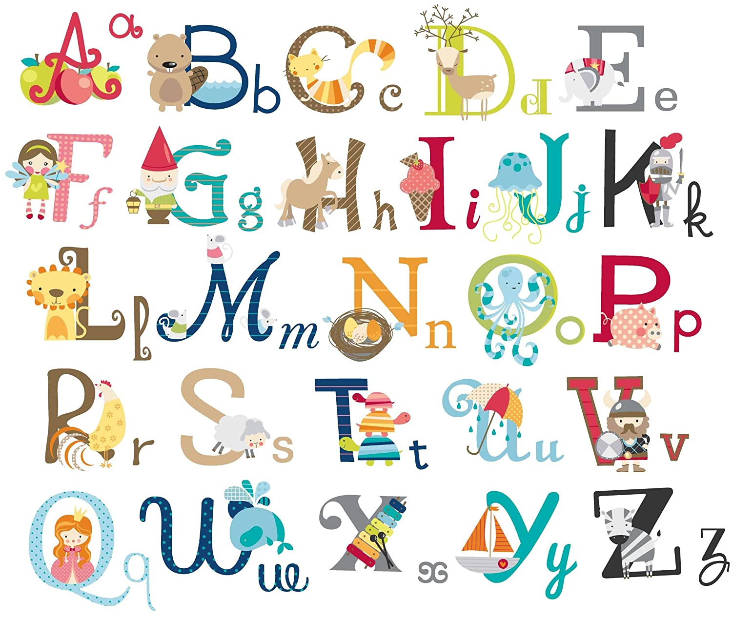 Kids Room Letters Lovely Big Graphic Alphabet Letters Kids Room Nursery Wall Decal