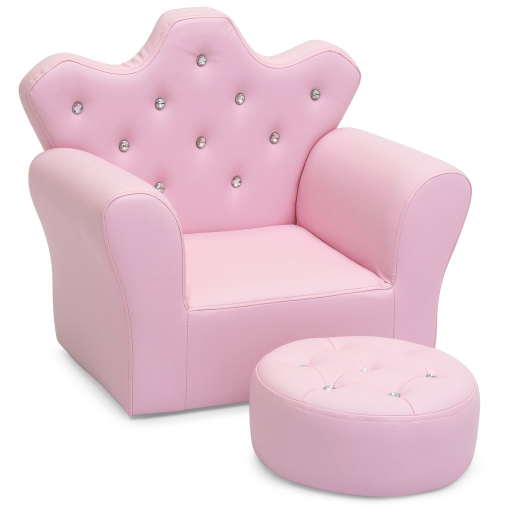 Kids Room Ottoman
 Kids Mini Chair w Ottoman Pink – Best Choice Products