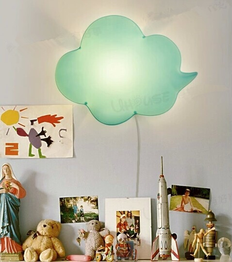 Kids Room Wall Lamp
 Light Green Cloud lovely creative Acrylic LED wall lamp