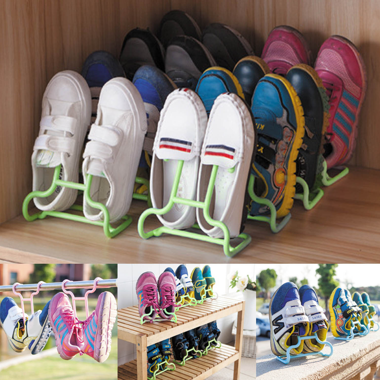 Kids Shoe Storage
 2PCS Set Multi function Plastic Children Kids Shoes