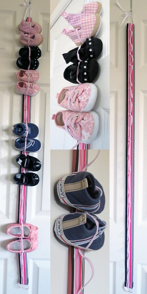 Kids Shoe Storage
 Hanging Baby Shoe Organizer with Elastic Store 9 pairs of