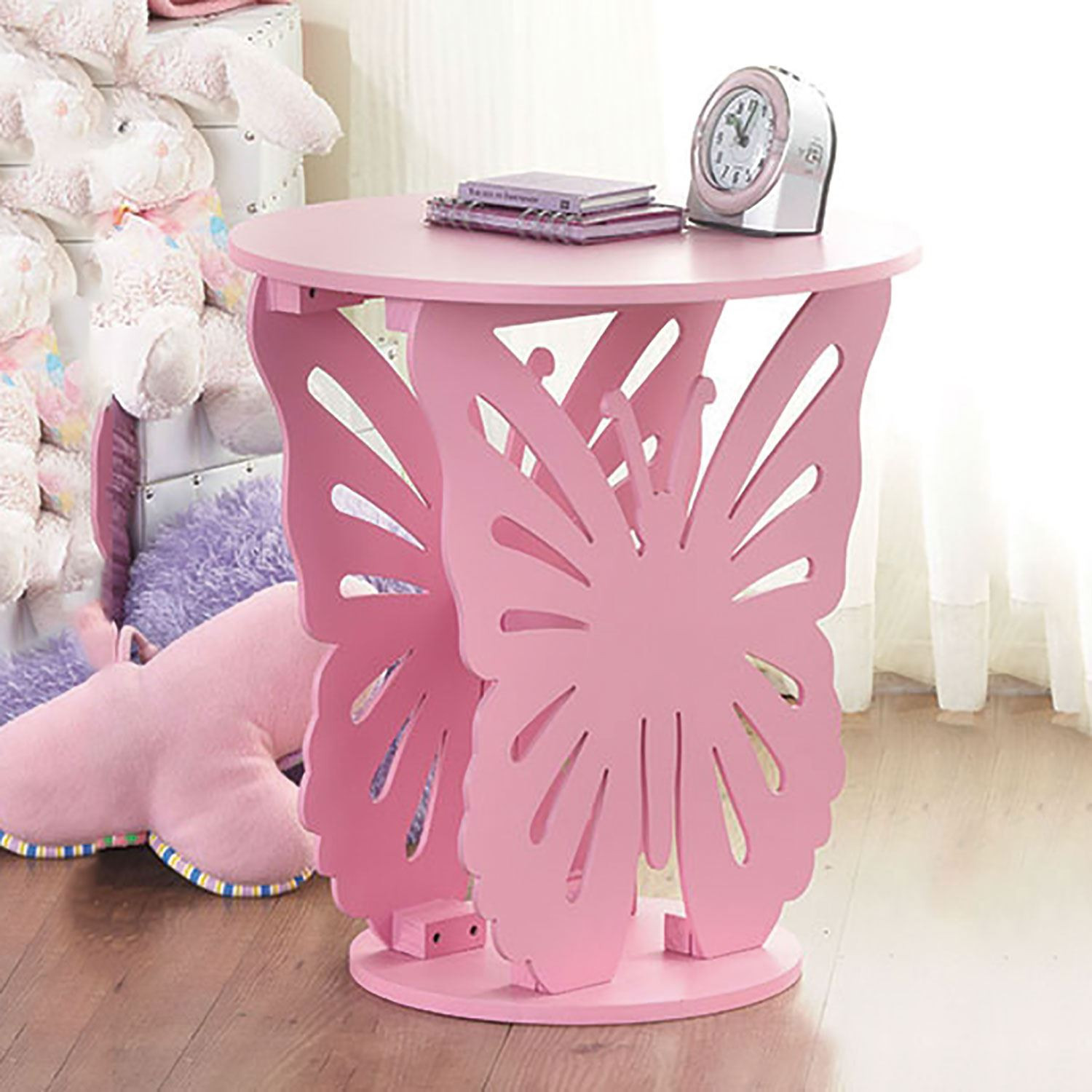 Kids Side Table
 Children s Wooden Butterfly Table Round Side End Lamp