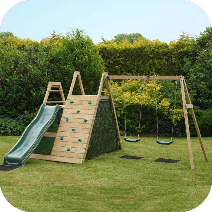 Kids Slide And Swing
 Plum Kids Swing Slide & Climb Wooden Playground